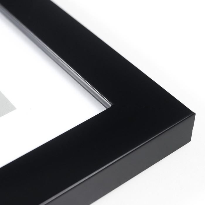 Фоторамка пластик Фоторамка пластик "Gloria" 15х20 см, с паспарту, чёрный