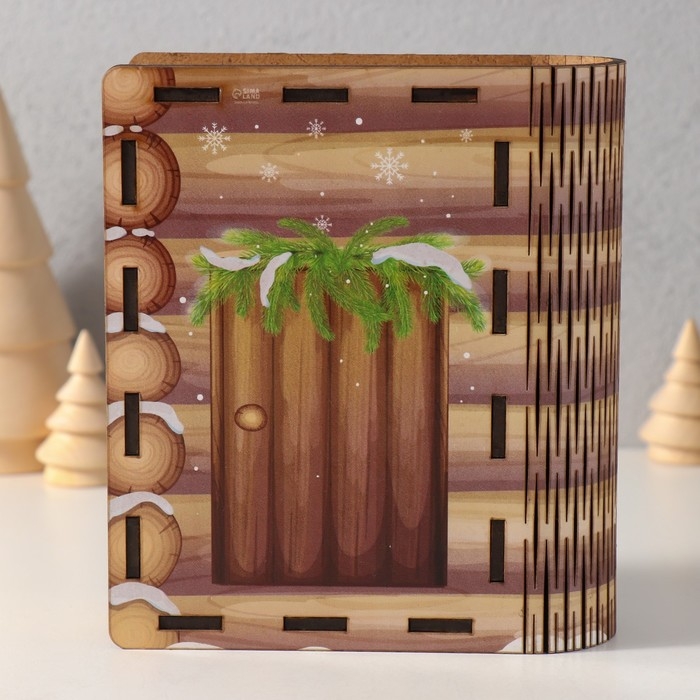 Новогодняя копилка-шкатулка  Новогодняя копилка-шкатулка "Чудесного НГ" 14х12х5 см