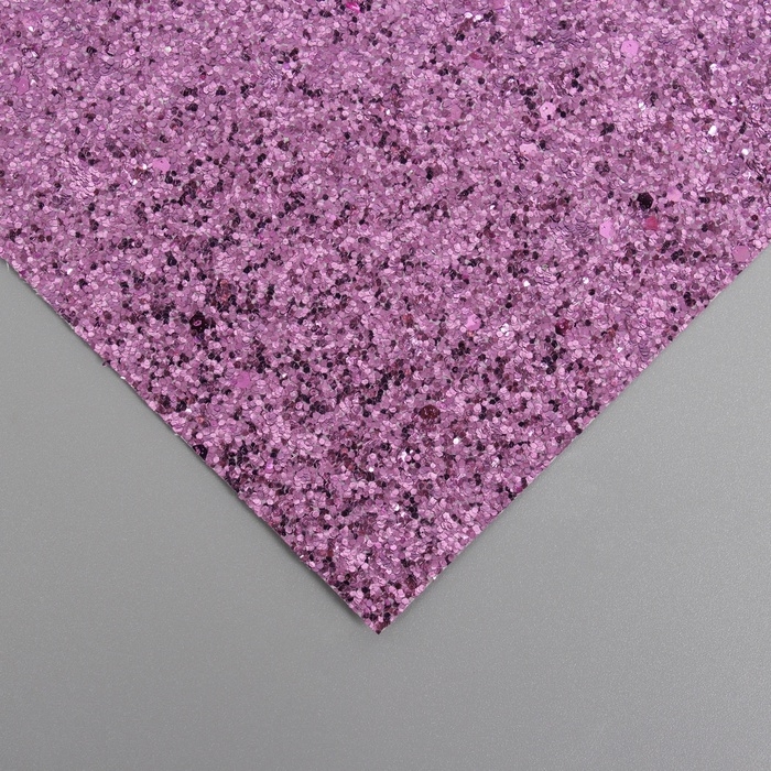 Лист для творчества иск.кожа Лист для творчества иск.кожа "Крупные блёстки" светлый фиолет лист 33х20 см толщина 0,84 мм