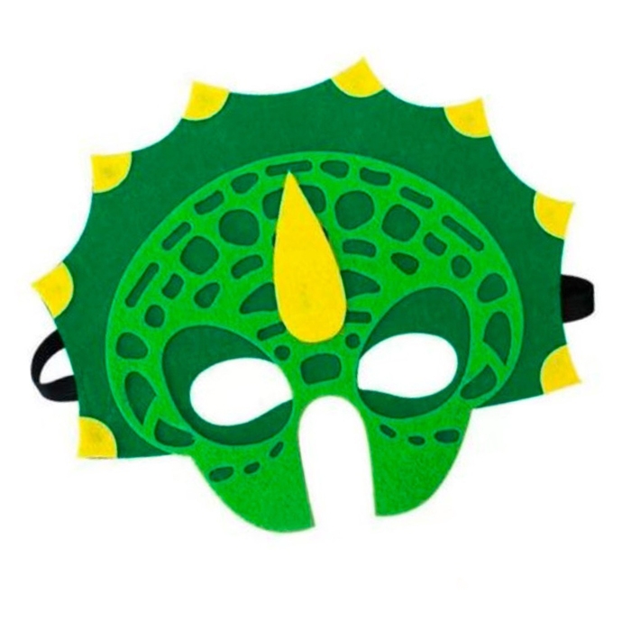 Маска карнавальная «Дракон зелено-желтый», фетр