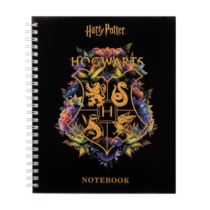 Колледж - тетрадь, твёрдая обложка А5, 96 листов в клетку на гребне Колледж - тетрадь, твёрдая обложка А5, 96 листов в клетку на гребне "Гарри Поттер", перфорация на отрыв
