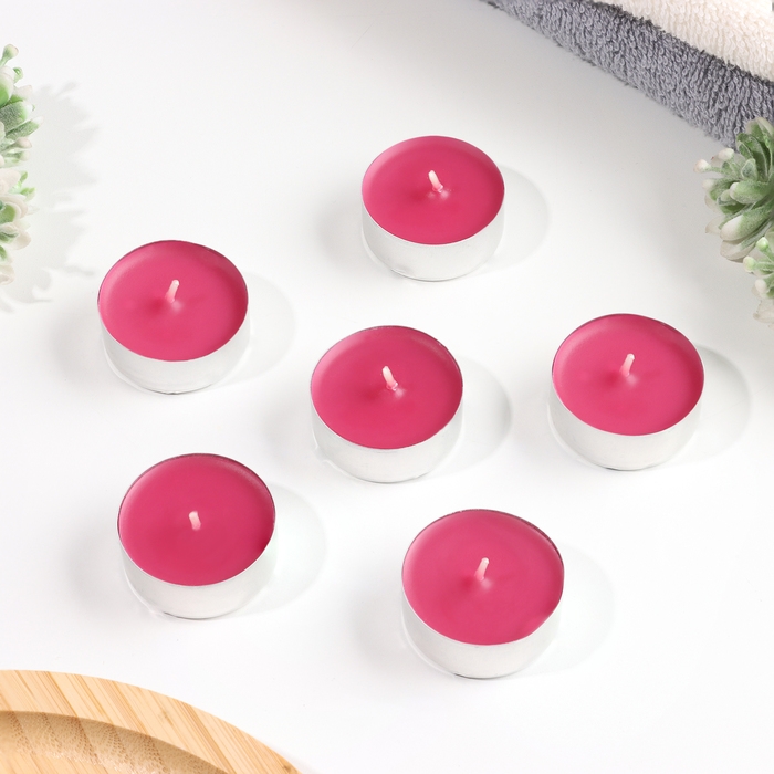 Набор чайных свечей ароматических  Набор чайных свечей ароматических "Ягоды", 3,8х1,6 см, 3,5 ч, 12 г, 6 штук