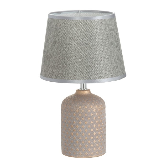 Настольная лампа Настольная лампа "Джемма" Е14 40Вт серебристо-серый 20х20х33 см RISALUX