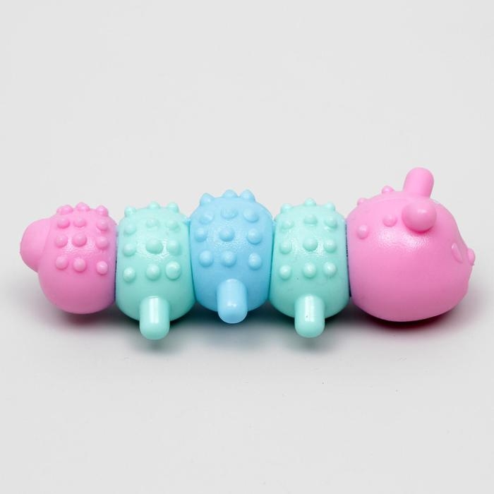 Игрушка жевательная Игрушка жевательная "Гусеница", TPR, 12,5 см, микс цветов