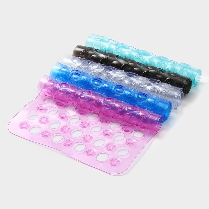 Коврик противоскользящий в ванну на присосках Доляна «Попурри», 31×48 см, цвет МИКС Коврик противоскользящий в ванну на присосках Доляна «Попурри», 31×48 см, цвет МИКС