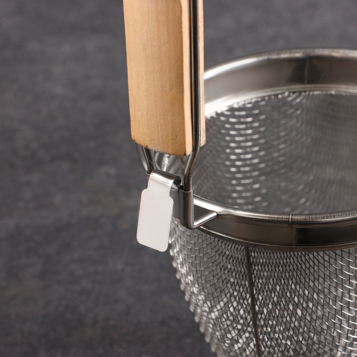 Корзинка для приготовления картошки фри, 34см, дерев ручка Корзинка для приготовления картошки фри, 34см, дерев ручка