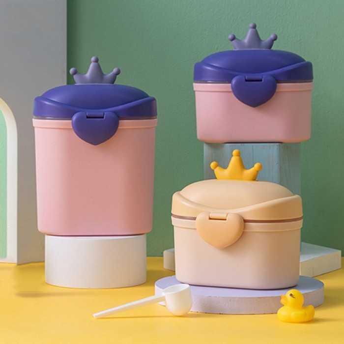 Контейнер для хранения детского питания «Корона», 400 мл., малый, цвет розовый