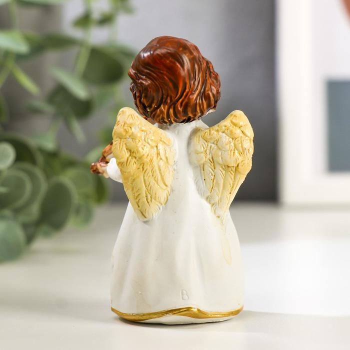 Сувенир полистоун Сувенир полистоун "Ангелочек в платье, с скрипкой/мандолиной" МИКС 8х3,8х3,6 см