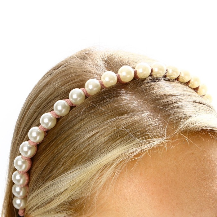 Ободок для волос с жемчугом новогодний «Желания исполнятся» на Новый год Ободок для волос с жемчугом новогодний «Желания исполнятся» на Новый год