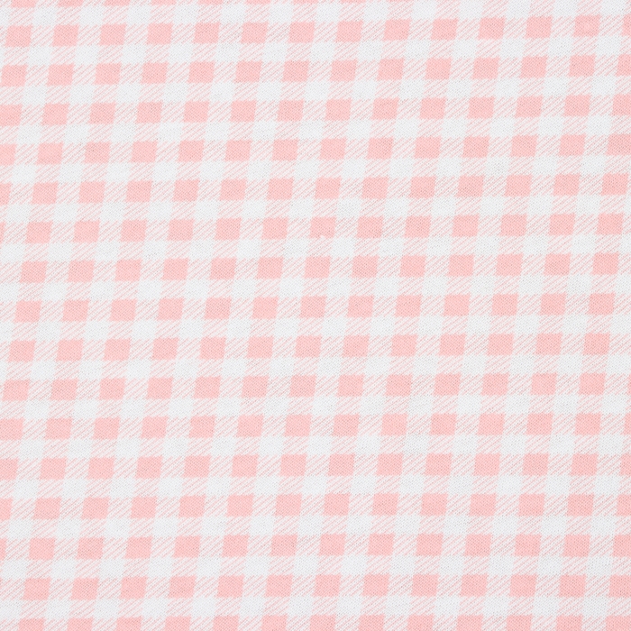 Простыня на резинке Клетка 140х200х20см, розовый, трикотаж 110г/м хл100%