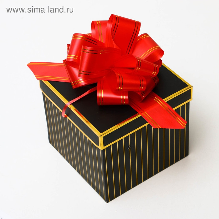 Бант-шар № 5  золотая полоса, красный Бант-шар № 5  золотая полоса, красный