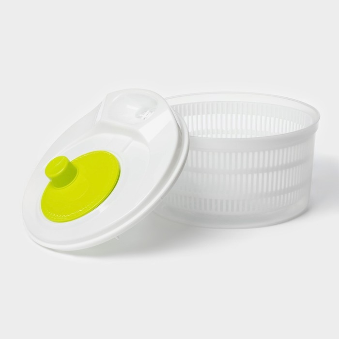 Центрифуга для сушки зелени  Центрифуга для сушки зелени "Оазис" 3,2 л, пластик, цвет бело-зеленый