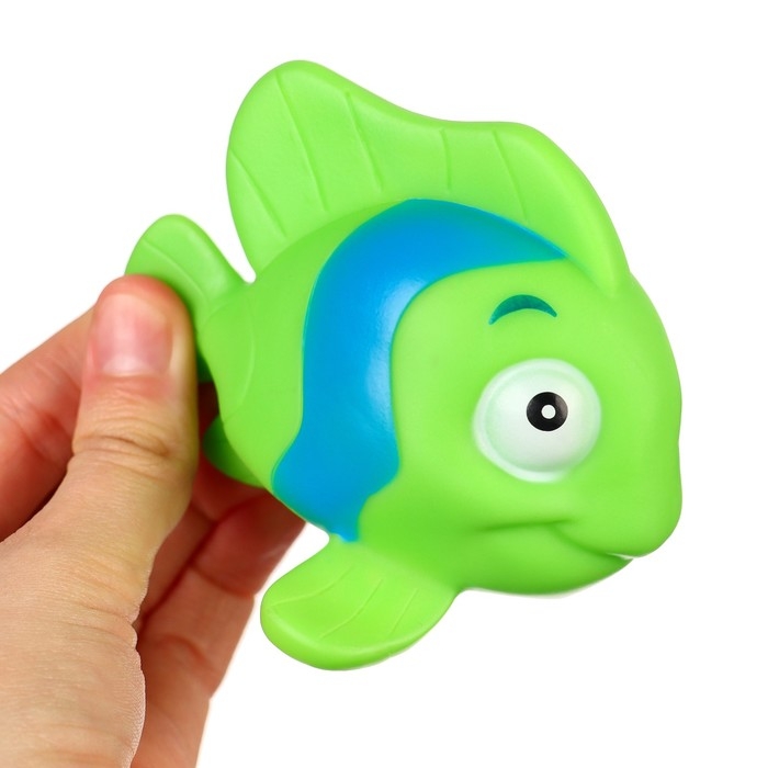 Набор резиновых игрушек для ванны «Морские рыбки», 8 см, с пищалкой, 4 шт, виды МИКС, Крошка Я Набор резиновых игрушек для ванны «Морские рыбки», 8 см, с пищалкой, 4 шт, виды МИКС, Крошка Я