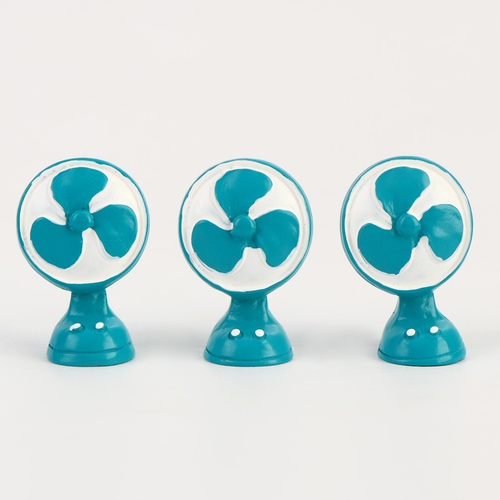 Миниатюра кукольная «Вентилятор», набор 3 шт., размер 1 шт. — 2 × 1 × 2,5 см Миниатюра кукольная «Вентилятор», набор 3 шт., размер 1 шт. — 2 × 1 × 2,5 см