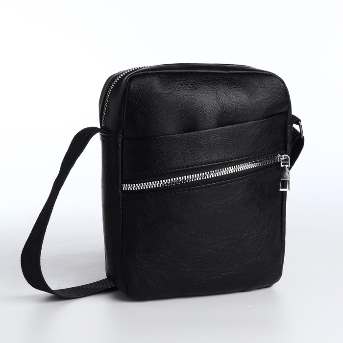 Сумка мужская на молнии, цвет чёрный Сумка мужская на молнии, цвет чёрный