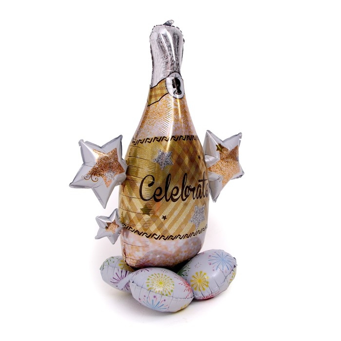 Шар фольгированный 36" &laquo;Шампанское на подставке&raquo;, под воздух