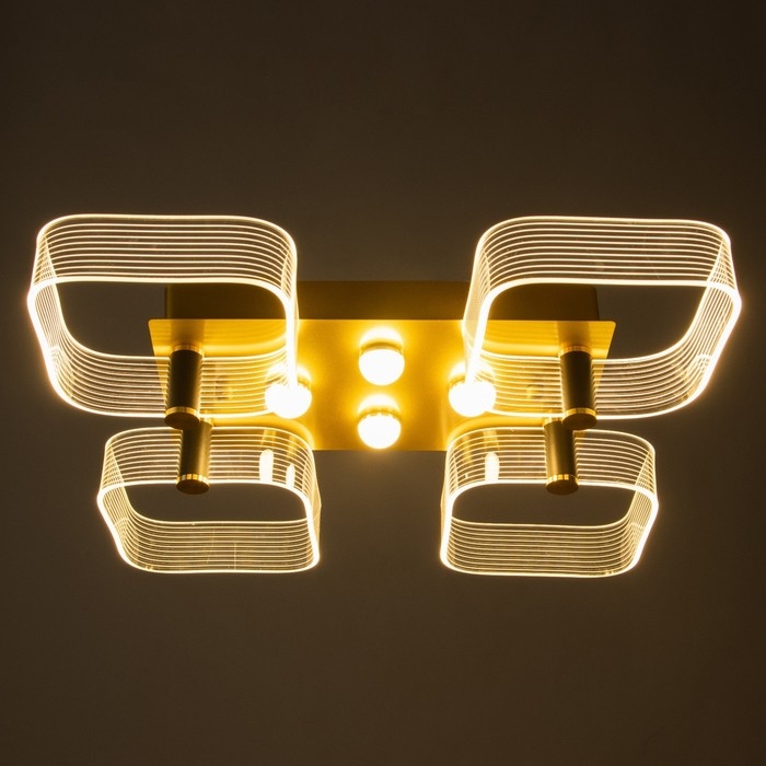 Люстра Люстра "Кворум" LED 40Вт 3000-6000К золото 50х50х10см