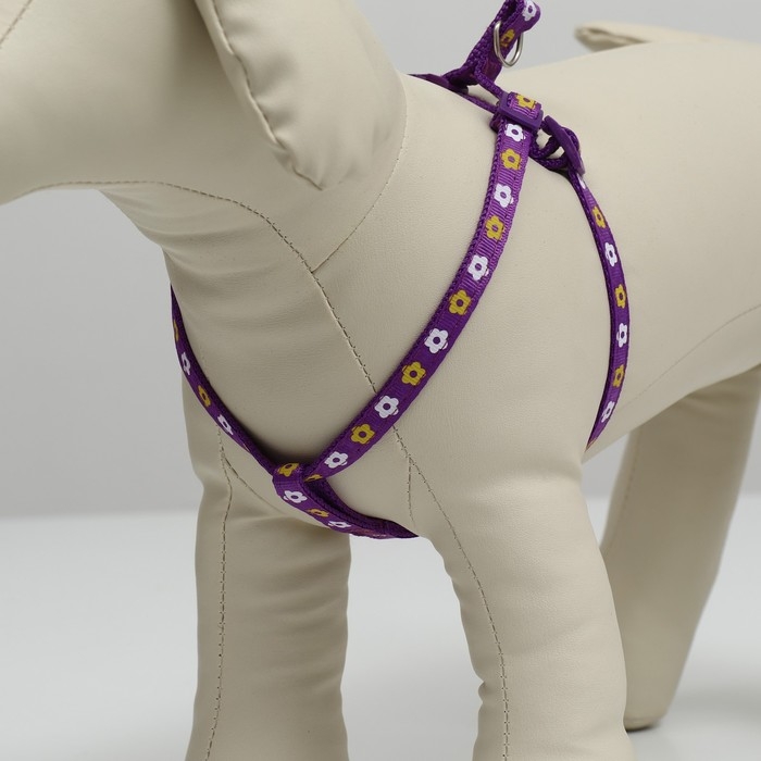 Шлейка  Шлейка "Цветы",  27-42 х 1 см, фиолетовая