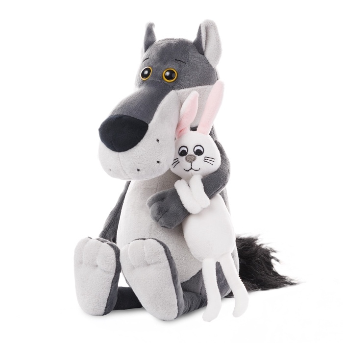 Мягкая игрушка  Мягкая игрушка "Волк с зайцем", 25 см MT-MRT-D04202304-25
