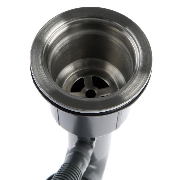 Мойка кухонная AFLORN AF97851-R, врезная, правая, S=3,0 и 0,8 мм, 78х51х22 см, сифон, сатин Мойка кухонная AFLORN AF97851-R, врезная, правая, S=3,0 и 0,8 мм, 78х51х22 см, сифон, сатин