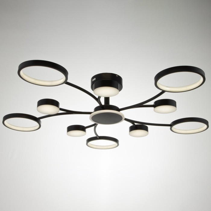 Люстра с ПДУ 2299/11BK LED 216Вт 3000-6000К черный 97х97х18 см BayerLux