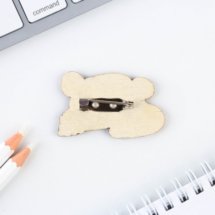 Значок деревянный «Панда», 4 х 2,7 см Значок деревянный «Панда», 4 х 2,7 см