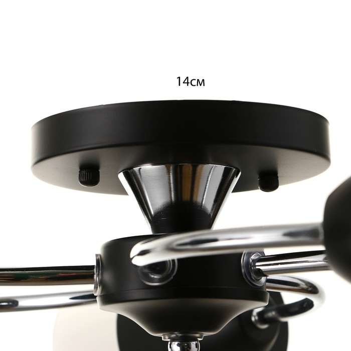 Люстра Люстра "Эстель" 5хЕ27 40Вт чёрно-хромовый 60х60х23 см BayerLux