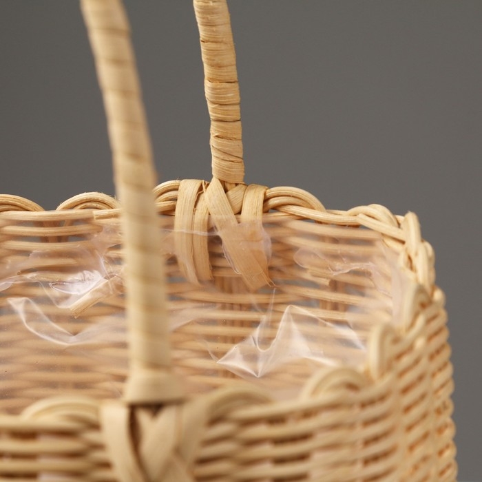 Корзина плетеная, 23 x 15 x 14,5/27,5 см, ротанг