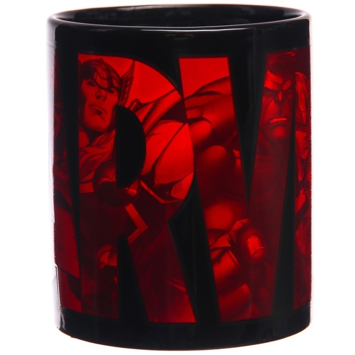 Кружка-хамелеон, черная, 330 мл  Кружка-хамелеон, черная, 330 мл "Супер-герои", Мстители