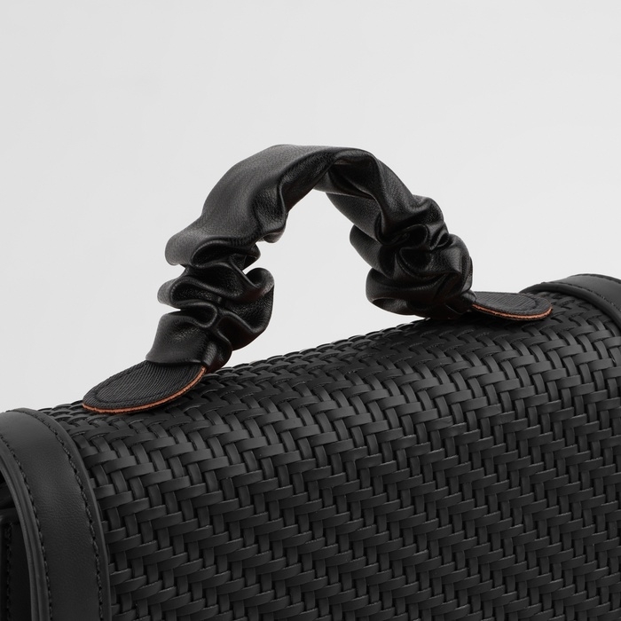 Ручка для сумки, пришивная, 18 × 3,5 см, цвет чёрный Ручка для сумки, пришивная, 18 × 3,5 см, цвет чёрный