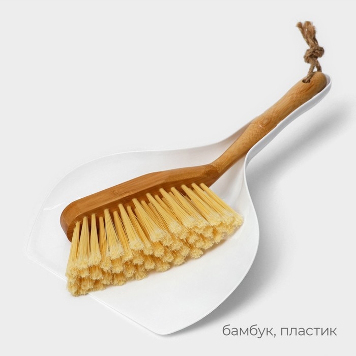 Щётка с совком Raccoon Meli, бамбуковая ручка, совок 33,5×21,5×5,5 см, щётка 30×4 см, ворс 6 см Щётка с совком Raccoon Meli, бамбуковая ручка, совок 33,5×21,5×5,5 см, щётка 30×4 см, ворс 6 см