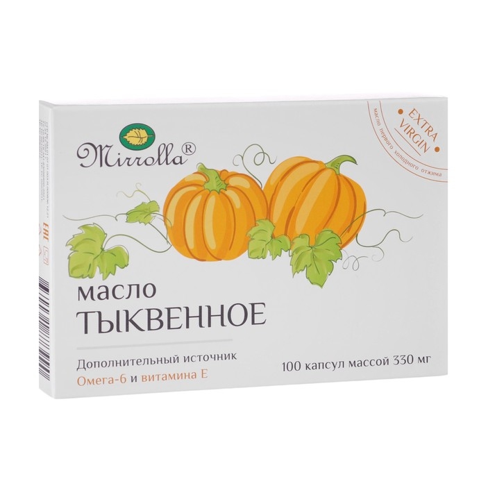Масло тыквенное  Масло тыквенное "Mirolla", 100 капсул