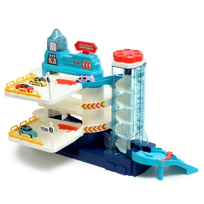 Парковка «Городская», с лифтом, 3 уровня, 4 машинки, световые и звуковые эффекты Парковка «Городская», с лифтом, 3 уровня, 4 машинки, световые и звуковые эффекты