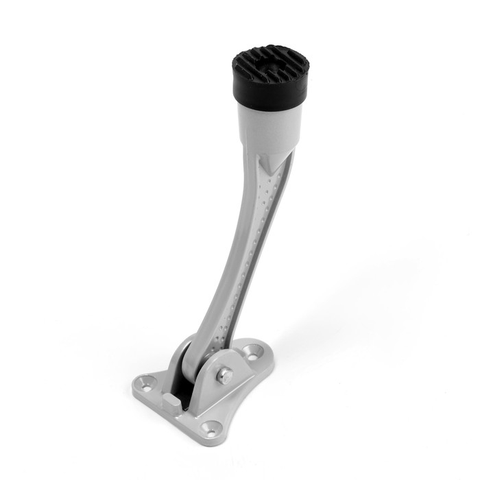 Фиксатор дверной Фиксатор дверной "АЛЛЮР" КН-130 WW, "козья ножка", цвет Серый