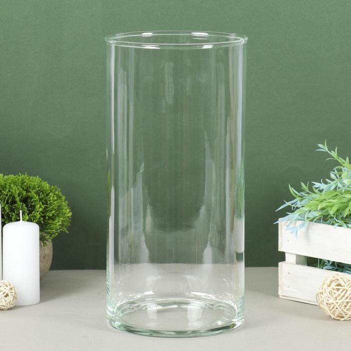 Ваза  Ваза "Ротонда-1"  29,5х13,5см,  3,4л  прозрачная