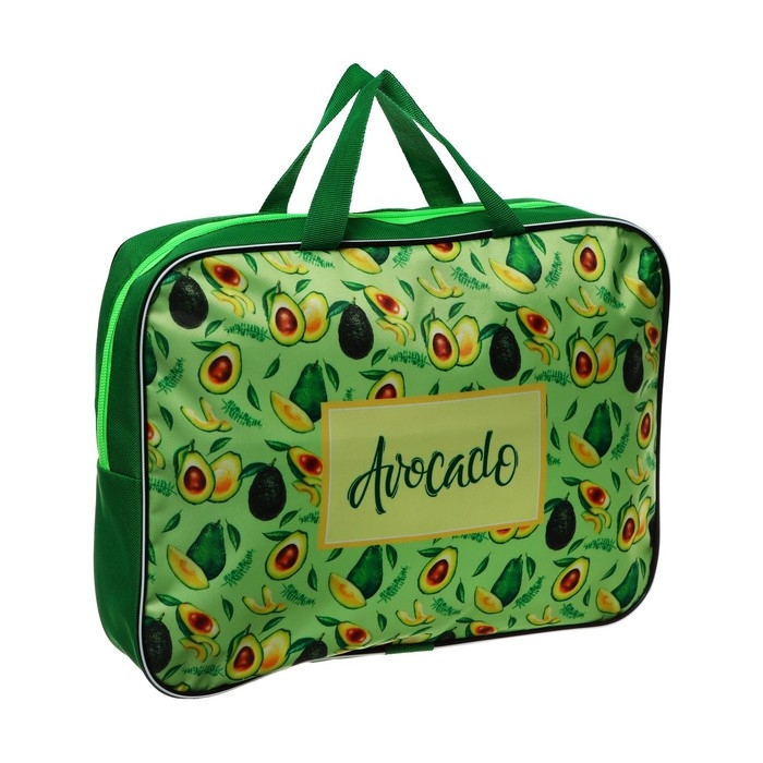 Папка с ручками текстильная А4, 350 х 270 х 70 мм, Calligrata Папка с ручками текстильная А4, 350 х 270 х 70 мм, Calligrata "Авокадо"