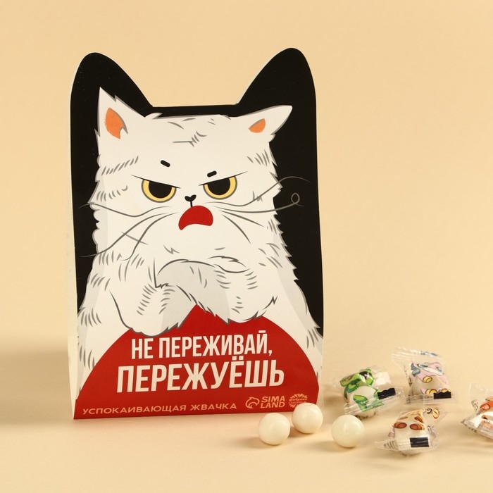 Жевательная резинка &laquo;Пережуешь&raquo;, вкус: тутти-фрутти, 50 г.