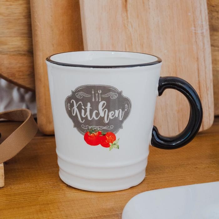 Кружка Доляна «Гурман», 400 мл, цвет белый Кружка Доляна «Гурман», 400 мл, цвет белый