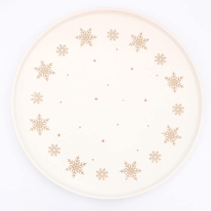 Новый год. Блюдо керамическое «Снежная сказка», 27,3 см Новый год. Блюдо керамическое «Снежная сказка», 27,3 см