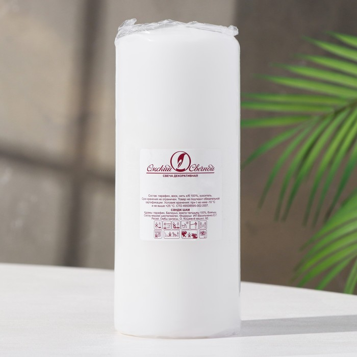 Свеча - цилиндр, 7х17 см, 50 ч, 515 г, белая Свеча - цилиндр, 7х17 см, 50 ч, 515 г, белая