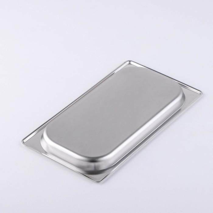 Гастроемкость 1/3 из нержавеющей стали, 20 мм, 32,7×17,6×2 см, толщина 0,8 мм Гастроемкость 1/3 из нержавеющей стали, 20 мм, 32,7×17,6×2 см, толщина 0,8 мм