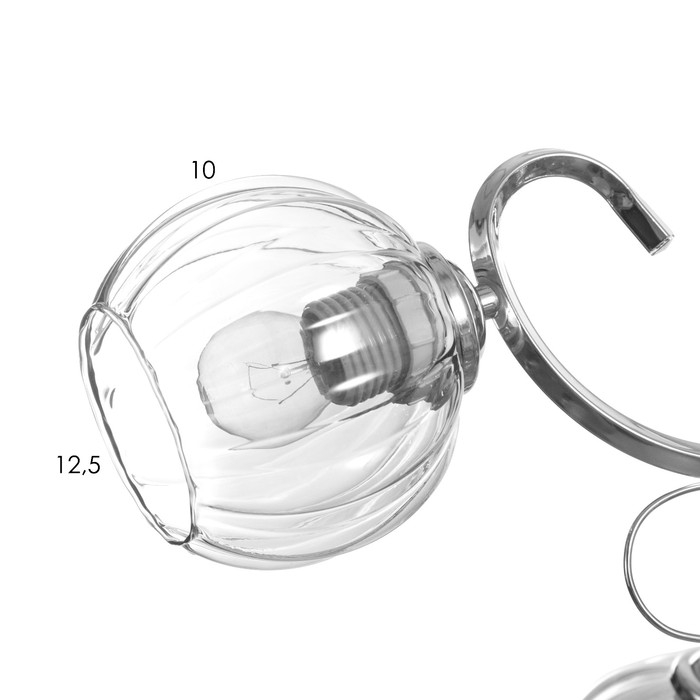 Люстра Люстра "Эшли" 8х40Вт Е27 Хром 67х67х22см