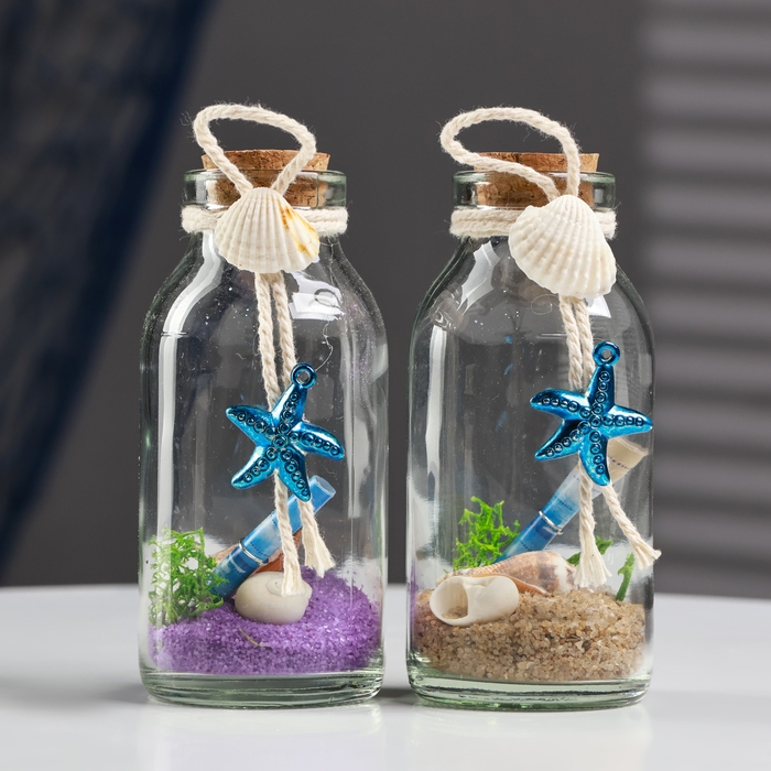 Сувенир в бутылке  Сувенир в бутылке "Ракушки" 11*5*5см, микс