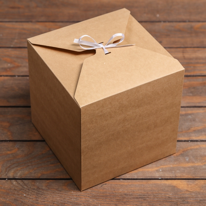 Коробка складная крафт, 21 х 21 х 21 см Коробка складная крафт, 21 х 21 х 21 см