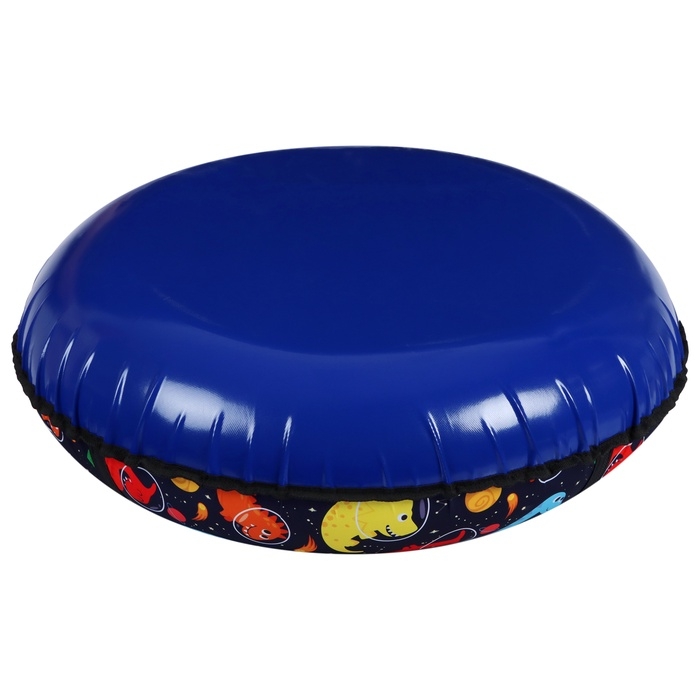 Тюбинг - ватрушка Winter Star  Тюбинг - ватрушка Winter Star "Динозаврики", диаметр чехла 100 см, цвет синий
