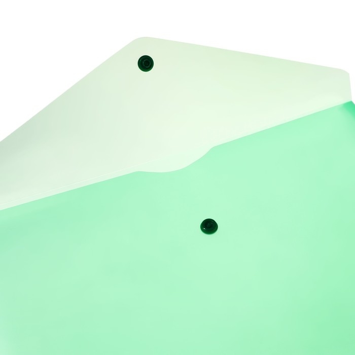 Набор папок-конвертов на кнопке 5 штук, А4, 120 мкм, Calligrata, прозрачные, зеленые Набор папок-конвертов на кнопке 5 штук, А4, 120 мкм, Calligrata, прозрачные, зеленые