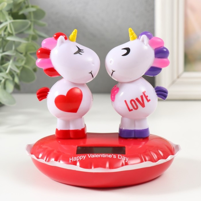 Маятник пластик от солнечной батареи Маятник пластик от солнечной батареи "Поцелуйчик. Единорожки 9х11,8х11 см