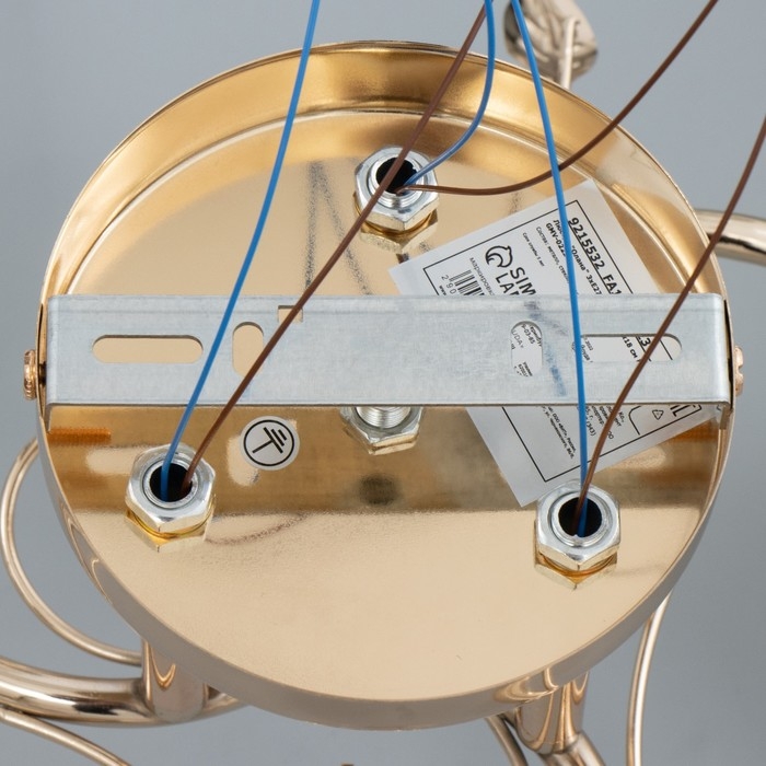 Люстра Люстра "Олана" 3хЕ27 40Вт золото 43х43х18 см BayerLux