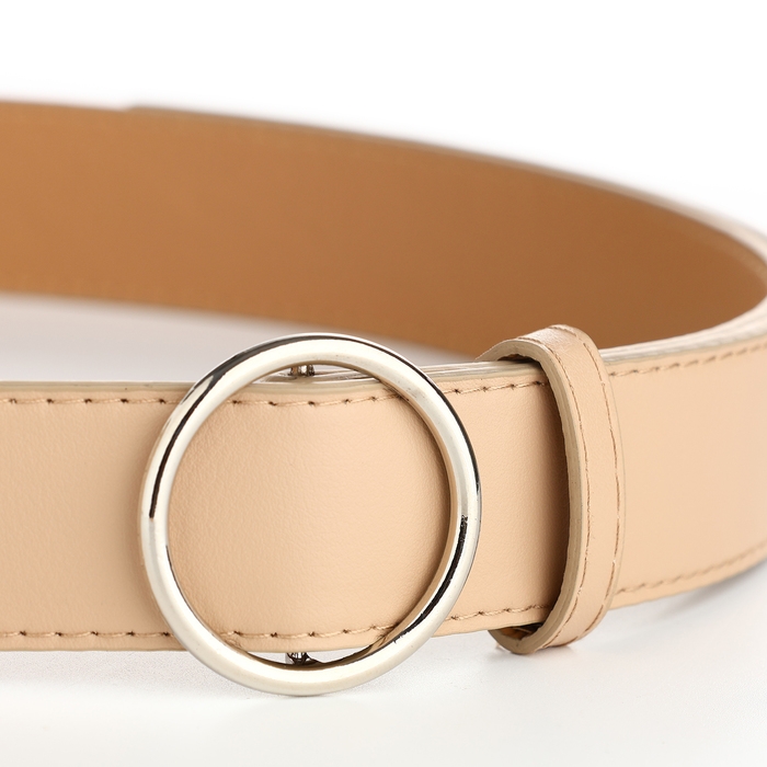 Ремень женский, ширина 3,5 см, пряжка серебро, цвет бежевый Ремень женский, ширина 3,5 см, пряжка серебро, цвет бежевый