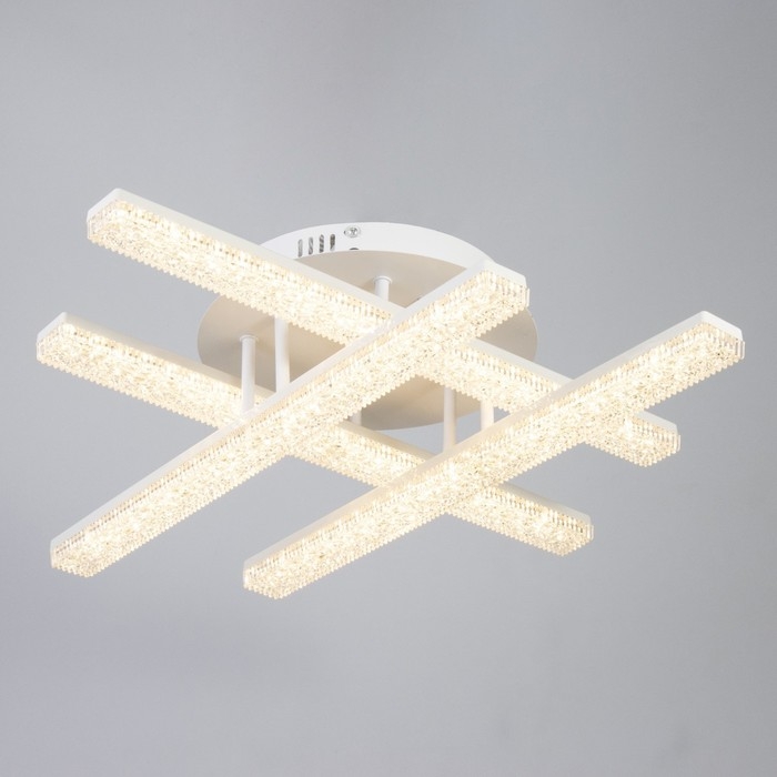 Люстра с ПДУ Люстра с ПДУ "Линии" LED 112Вт 3000-6000Вт белый 55х55х13,5см BayerLux